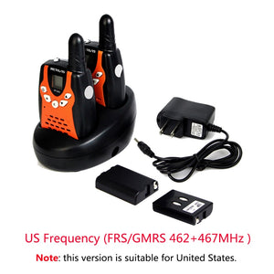 Retevis RT602 Rechargeable Walkie Talkie Kids 2pcs Two Way Radio For Children 0.5W PMR PMR 446 Talkie-walkie with Battery