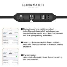 Load image into Gallery viewer, 5.0 Bluetooth écouteur sport tour de cou magnétique sans fil écouteurs stéréo écouteurs musique métal écouteurs avec micro pour tous les téléphones
