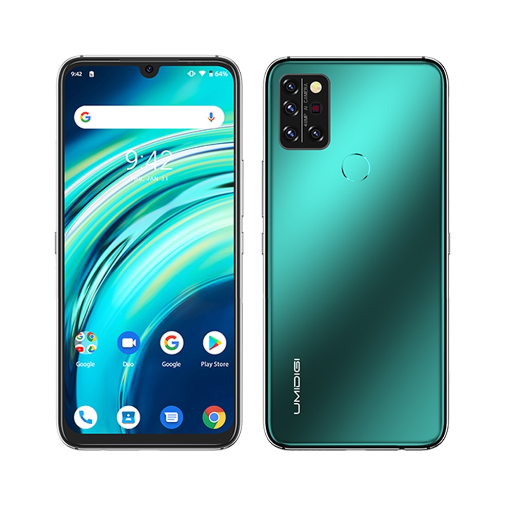UMIDIGI A9 Pro 32/48MP Quad caméra 24MP Selfie caméra 6GB 128GB Helio P60 Octa Core 6.3 