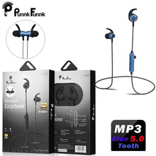 Load image into Gallery viewer, PunnkFunnk Bluetooth 5.0 ecouteurs aimant basses profondes stéréo Sport casque pour iPhones 5 6 7 8 X XR XS MAX Xiaomi Oppo samsung
