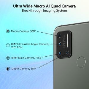 UMIDIGI-A7 Smartphone, 4GB RAM 64GB ROM, Processeur Octa-Core, 6,49'' Grand Plein-écran, Android 10 OS, Quad Caméra,Version Globale