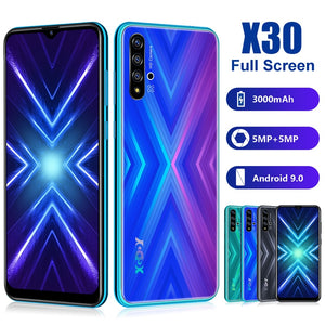XGODY Mobile Phone Android 9.0 6.53" Waterdrop Dual SIM Smartphone X30 2GB 16GB MTK6580 Quad Core 5MP Camera 3000mAh Cell Phones