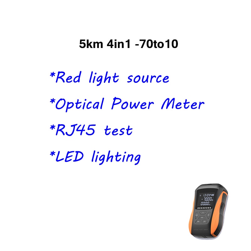2020 New Optical Power Meter Red Laser 6 in 1 High Precision Mini Red Fiber Pen 15km Rechargeable Fiber Light Tester Light 650mw