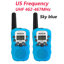 Load image into Gallery viewer, RETEVIS RT388 Walkie Talkie Kids Walkie-talkies 2 pcs Mini Two-Way Radio Station PMR Children Gift/Family Use/Camping 100-800M
