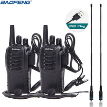 Load image into Gallery viewer, 2 pièces Baofeng BF-888S talkie-walkie 5W radio bidirectionnelle Portable CB Radio UHF 400-470MHz 16CH Comunicador émetteur-récepteur
