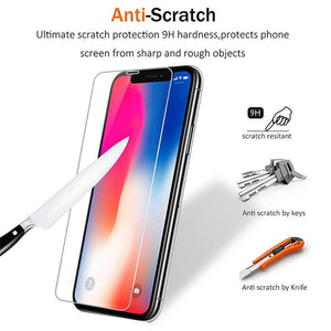 Verre trempé pour iphone 7 8 6 6s Plus X XR XS Max iphone 11 pro Max verre protecteur d'écran sur iphone 7 6 8 SE verre de protection