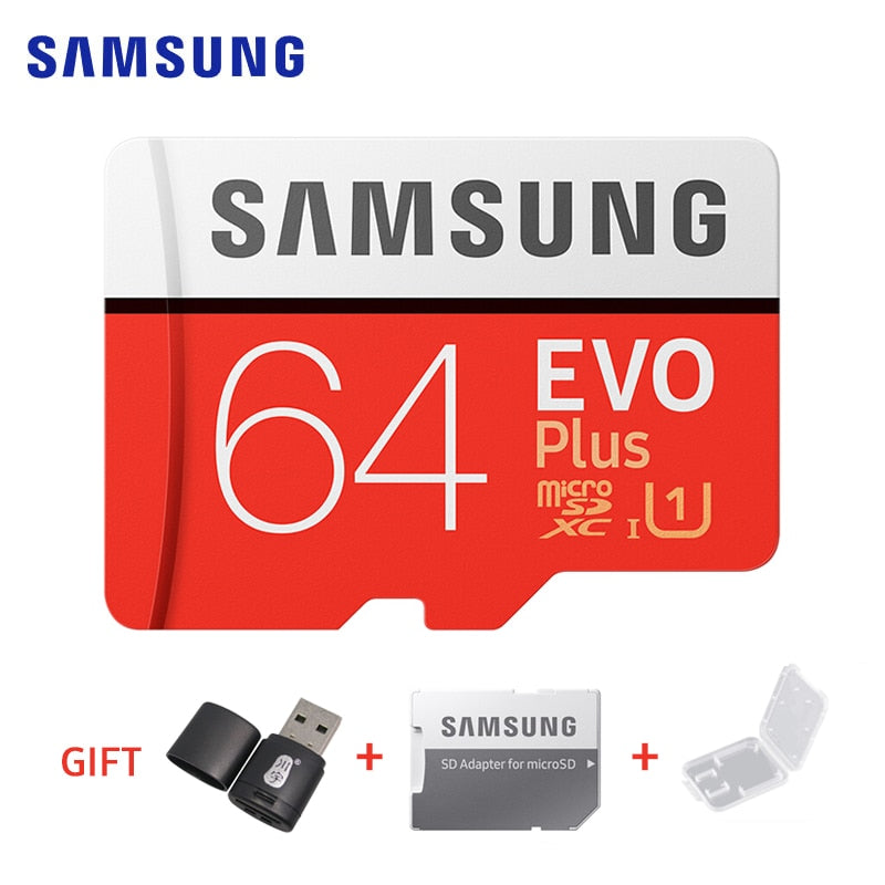 SAMSUNG-carte Micro SD EVO Plus +, 64 go/256 go/128 go, classe 10, compatible compatible 4K Ultra HD