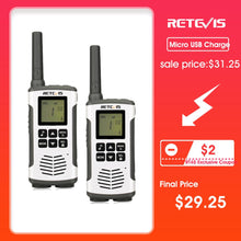 Load image into Gallery viewer, Retevis RT45 PMR Radio Walkie Talkie 2 pcs PMR PMR446 FRS Handy Two-Way Radio Communicator Family Walkie-Talkie Walkie-talkies
