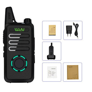 2020 Walkie Talkie WLN KD-C1 Plus Mini Two Way Radios UHF 400-470 MHz 16 Channels Ham Radio FM Transceiver KD C1 Update Version