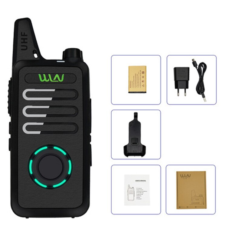 2020 Walkie Talkie WLN KD-C1 Plus Mini Two Way Radios UHF 400-470 MHz 16 Channels Ham Radio FM Transceiver KD C1 Update Version