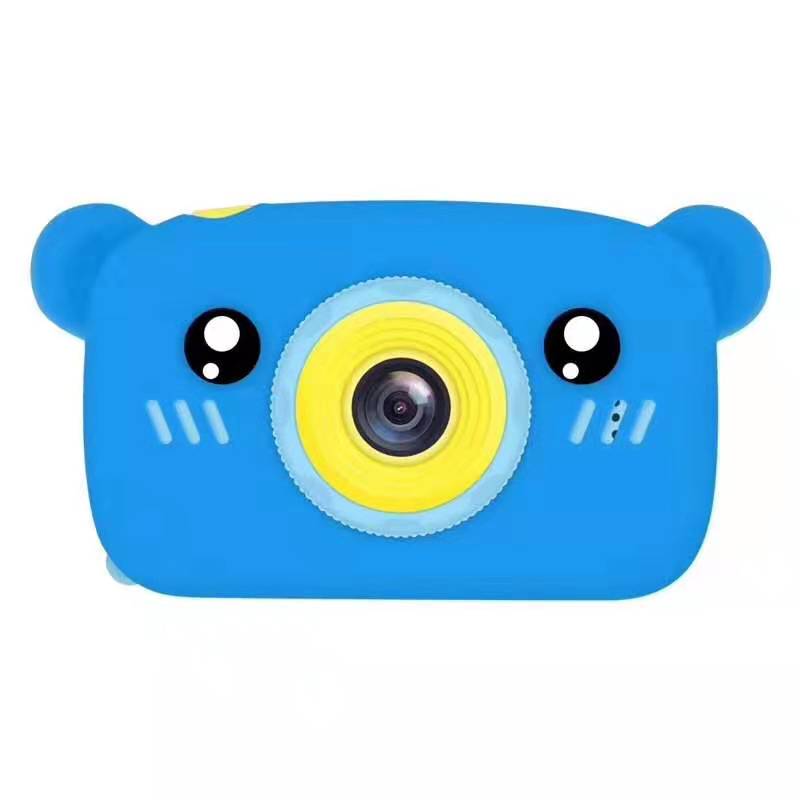 HobbyLane Portable Children 1300W HD Digital Camera Cute Cartoon Bear Shape 2 Inches IPS Screen Mini Camera Toy Gift For Kids