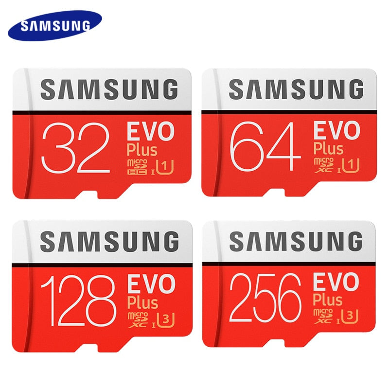 Carte mémoire SAMSUNG EVO PLUS 256 go haute vitesse 100 mo/s Micro SD classe 10 cartes U3 TF UHS-I carte Micro SD 128G 64 go 32 go