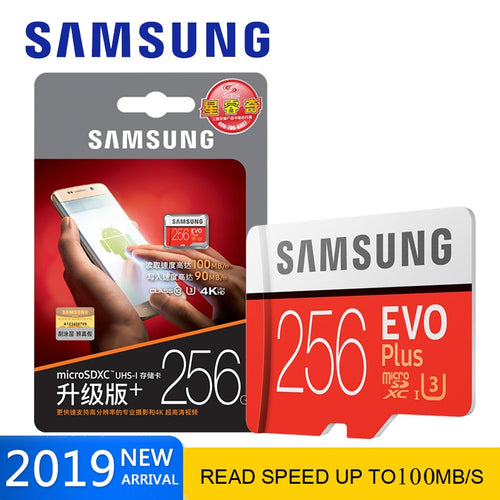 SAMSUNG-carte micro sd EVO plus +, 32 go/64 go/128 go/256 go/512 go/UHS-I go, TF, classe 10, carte mémoire pour téléphone