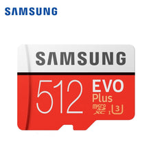 Load image into Gallery viewer, SAMSUNG-carte micro sd EVO plus +, 32 go/64 go/128 go/256 go/512 go/UHS-I go, TF, classe 10, carte mémoire pour téléphone
