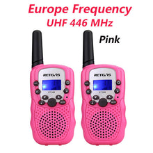 Load image into Gallery viewer, RETEVIS RT388 Walkie Talkie Kids Walkie-talkies 2 pcs Mini Two-Way Radio Station PMR Children Gift/Family Use/Camping 100-800M
