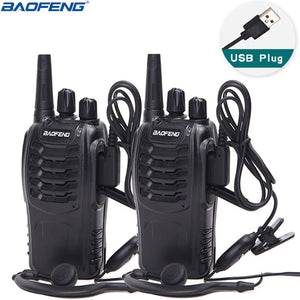 2 pièces Baofeng BF-888S talkie-walkie 5W radio bidirectionnelle Portable CB Radio UHF 400-470MHz 16CH Comunicador émetteur-récepteur