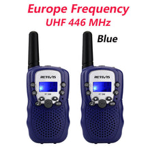 Load image into Gallery viewer, RETEVIS RT388 Walkie Talkie Kids Walkie-talkies 2 pcs Mini Two-Way Radio Station PMR Children Gift/Family Use/Camping 100-800M
