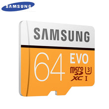 Load image into Gallery viewer, SAMSUNG-carte Micro SD EVO EVO + 64 go, classe 10, U3, TF/S, C10 r100 mo/S, XC UHS-1, compatible 4K UItra HD, nouvelle carte mémoire originale
