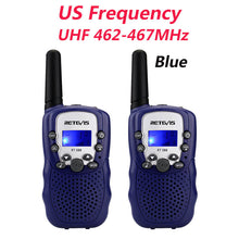 Load image into Gallery viewer, RETEVIS RT388 Walkie Talkie Kids Walkie-talkies 2 pcs Mini Two-Way Radio Station PMR Children Gift/Family Use/Camping 100-800M
