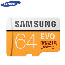 Load image into Gallery viewer, SAMSUNG-carte Micro SD EVO EVO + 64 go, classe 10, U3, TF/S, C10 r100 mo/S, XC UHS-1, compatible 4K UItra HD, nouvelle carte mémoire originale
