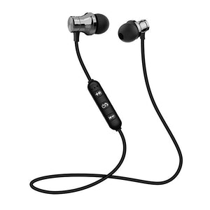 4.2 Bluetooth écouteur sport tour de cou magnétique sans fil écouteurs stéréo écouteurs musique métal écouteurs avec micro pour tous les téléphones