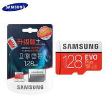 Load image into Gallery viewer, Carte mémoire SAMSUNG EVO PLUS 128 go haute vitesse 100 mo/s Micro SD classe 10 cartes U3 TF UHS-I carte Micro SD 64 go
