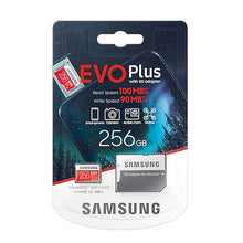 Load image into Gallery viewer, SAMSUNG EVO Plus carte mémoire Class10 100 mo 256GB 128GB 64GB Micro cartes SD UHS-I U3 4k MicroSDXC TF carte pour caméra drone
