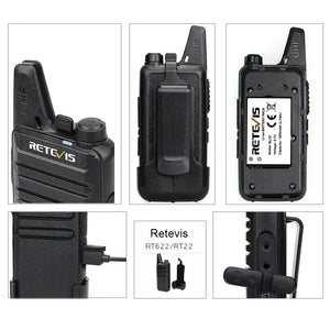 Cheap Walkie Talkie 10 pcs Retevis RT22 FRS RT622 PMR Radio PMR446 Professional Walkie-talkies Woki Toki Hotel Restaurant Cafe