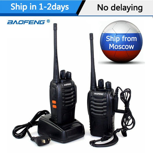 2 pièces Baofeng BF-888S talkie-walkie 5W radio bidirectionnelle Portable CB Radio UHF 400-470MHz 16CH Comunicador émetteur-récepteur