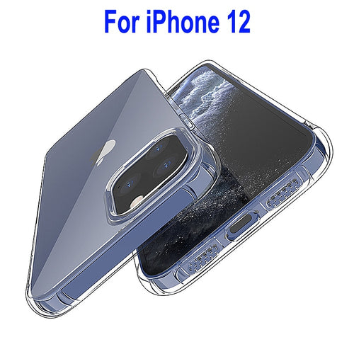 Coque en Silicone souple en TPU transparent pour iPhones 12 Mini Pro Max coque arrière en cristal Ultra mince pour iPhones 12 pouces coques de téléphone