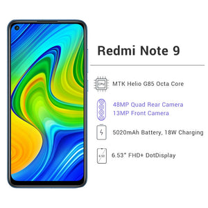 Version mondiale Xiaomi Redmi Note 9 3 go 64 go/4 go 128 go Smartphone Helio G85 Octa Core 48MP Quad caméra arrière 6.53 "5020mAh
