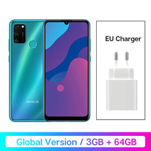 Load image into Gallery viewer, New Global Version Honor 9A Mobile Phones 3GB 64GB 6.3 inch Screen 13MP Triple Cams Fingerprint Facial Unlock Smartphone 5000mAh
