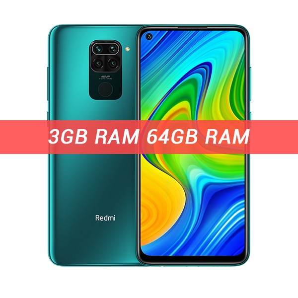 Version mondiale Xiaomi Redmi Note 9 3 go 64 go/4 go 128 go Smartphone Helio G85 Octa Core 48MP Quad caméra arrière 6.53 