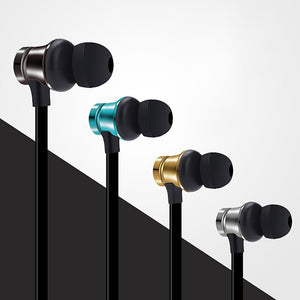 4.2 Bluetooth écouteur sport tour de cou magnétique sans fil écouteurs stéréo écouteurs musique métal écouteurs avec micro pour tous les téléphones