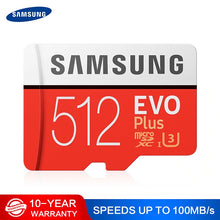 Load image into Gallery viewer, SAMSUNG-carte Micro SD EVO EVO EVO +, 32 go/64 go/128 go/256 go/512 go/128 go, U1, TF, mémoire Flash, pour téléphone
