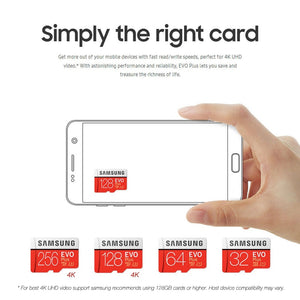 SAMSUNG-carte Micro SD EVO Plus + + 512 go/256 go/128 go, SDHC, U3, U1, TF, classe 10, 100% originale