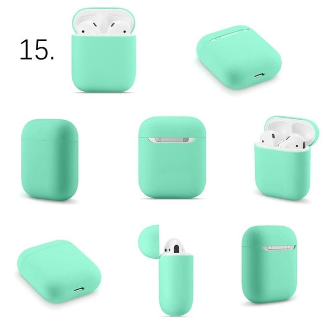 Soft Silicone Cases For Apple Airpods 1/2 Protective Case Bluetooth Wireless Earphone Cover For Apple air pods Charging Box Bags