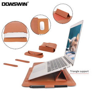 Laptop Bag PU Leather Sleeve Bag Case For Macbook Air Pro 13 15 Notebook Sleeve Bag For Macbook air 11 12 13.3 15.4 inch Case
