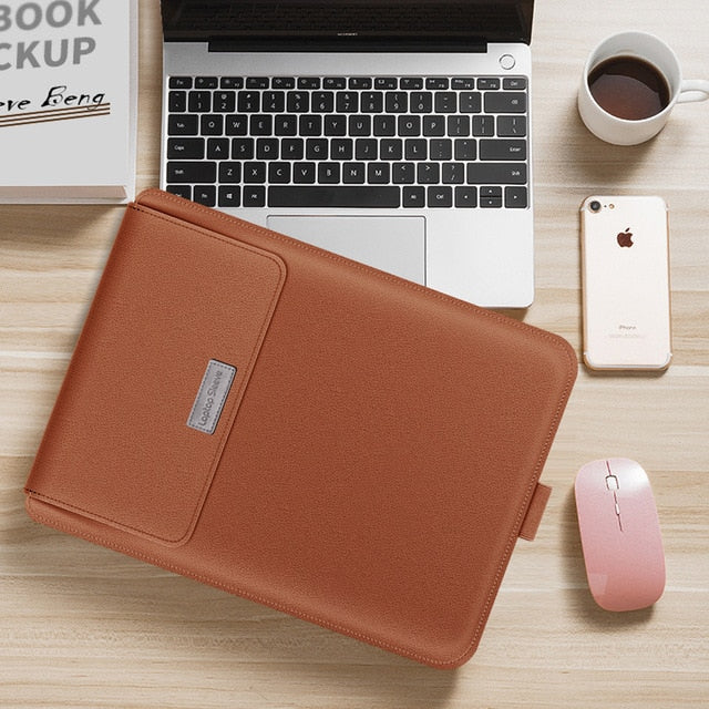Laptop Bag PU Leather Sleeve Bag Case For Macbook Air Pro 13 15 Notebook Sleeve Bag For Macbook air 11 12 13.3 15.4 inch Case