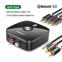 Load image into Gallery viewer, Ugreen Bluetooth RCA Receiver 5.0 aptX LL 3.5mm Jack Aux Wireless Adapter Music for TV Car RCA Bluetooth 5.0 3.5 Audio Receiver
