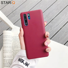 Load image into Gallery viewer, candy color silicone phone case for huawei p30 lite pro p20 lite p10 p smart plus z 2019 2018 matte soft tpu back cover
