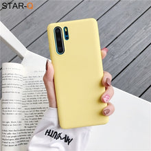 Load image into Gallery viewer, candy color silicone phone case for huawei p30 lite pro p20 lite p10 p smart plus z 2019 2018 matte soft tpu back cover
