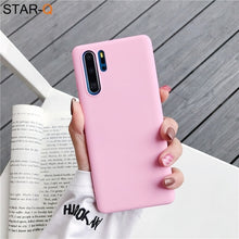 Load image into Gallery viewer, candy color silicone phone case for huawei p30 lite pro p20 lite p10 p smart plus z 2019 2018 matte soft tpu back cover
