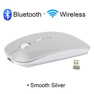 Wireless Mouse Computer Bluetooth Mouse Silent PC Mause Rechargeable Ergonomic Mouse 2.4Ghz USB Optical Mice For Laptop PC