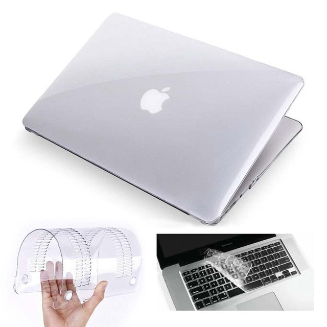 KK&LL For Apple MacBook Air Pro Retina 11 12 13 15 - Crystal Shell  Laptop Protector case + Keyboard Cover