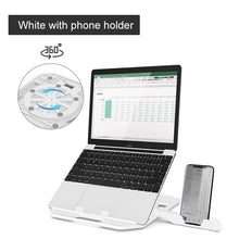Load image into Gallery viewer, Height Adjustment Laptop Stand For Macbook Pro Notebook Support 360 Degree Rotating Bottom Computer Stand Riser Cooling Pad
