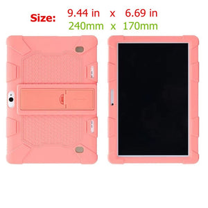Funda Tablet 10.1 Universal Case Soft Silicone for 10 10.1 inch Android Tablet PC Soft Shockproof Cover Case L 9.44in W 6.69in