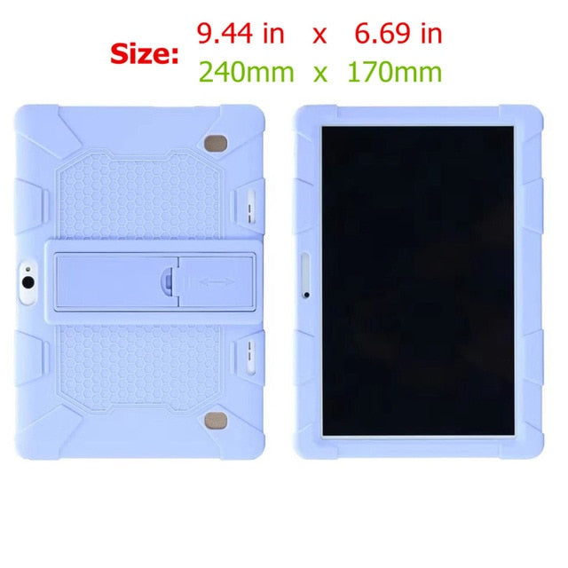 Funda Tablet 10.1 Universal Case Soft Silicone for 10 10.1 inch Android Tablet PC Soft Shockproof Cover Case L 9.44in W 6.69in