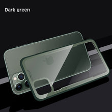Load image into Gallery viewer, Tempered Glass Case For iPhone 12 12Pro 11 Pro X XR XS Max SE2 High Quality Clear Soft Silicone Glass Cover For iPhone 7 8 Plus
