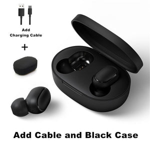 Xiaomi Redmi Airdots 2 TWS Mi True Wireless Bluetooth Earphones Stereo Bass Bluetooth 5.0 With Mic Handsfree Earbuds AI Control